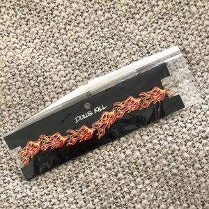 NWT Dolls Kill Flame Choker (gold)